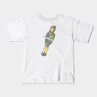 Yellow-tailed Black-cockatoo Kids T-Shirt